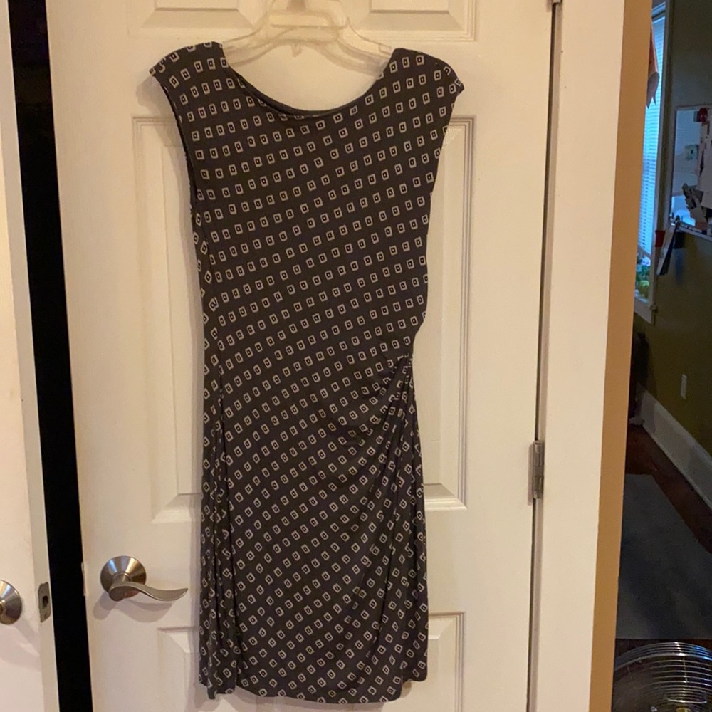 Grey printed dress. Size small. From Loft